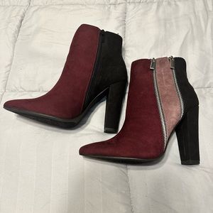 Maroon Tri-color Booties
